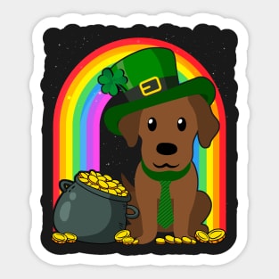 German Pointer Rainbow Irish Clover St Patrick Day Dog Gift design Sticker